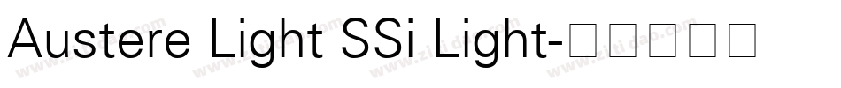 Austere Light SSi Light字体转换